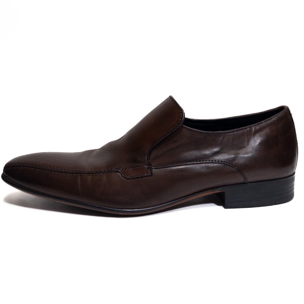 Scott & Taylor Brown Leather Slip-On‎ Dress Shoes Men's Size 9 EU 43